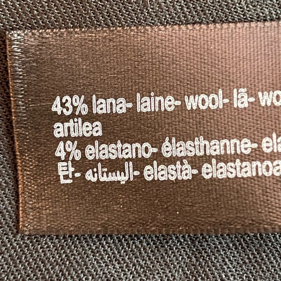 NWT. Massimo Dutti Black Wool Blend Midi Dress with Gathered Side. Size S. - Picture 9 of 11